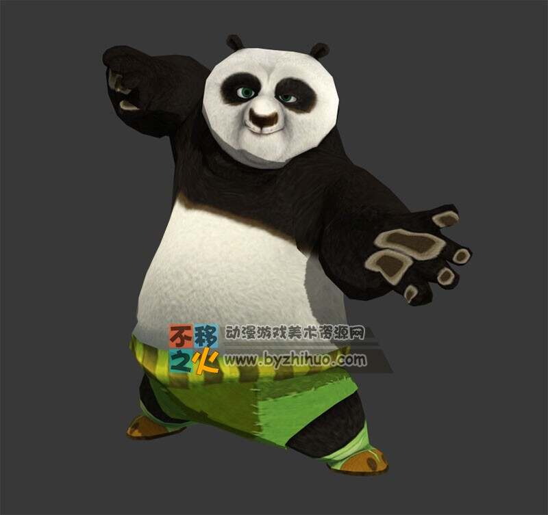阿宝 古装 功夫熊猫模型