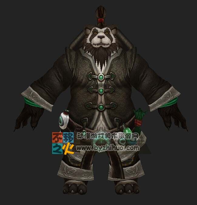 兽人熊猫熊猫人模型