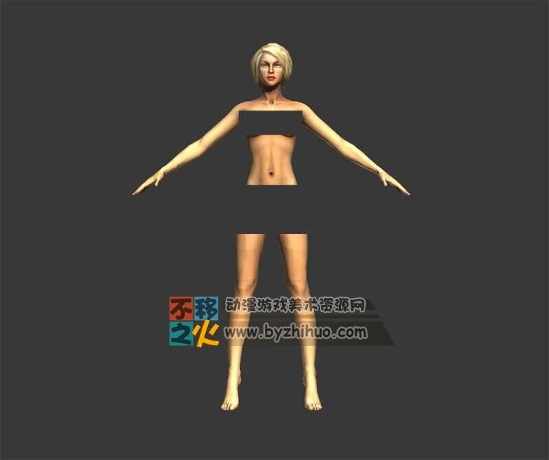 标准体型 女素体3dmax格式模型下载