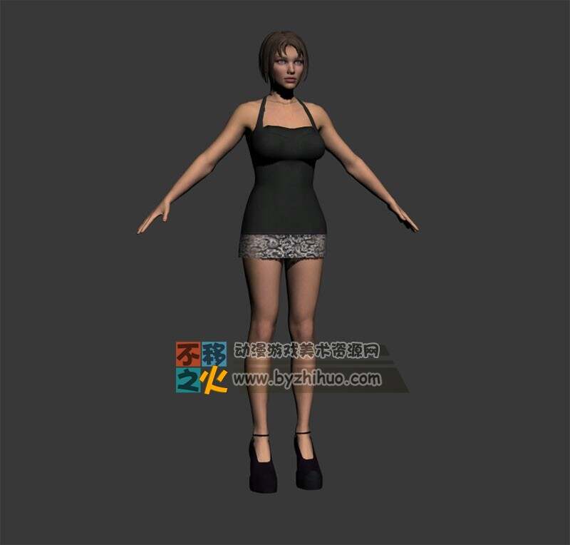 女人 写实市民 标准女体模型