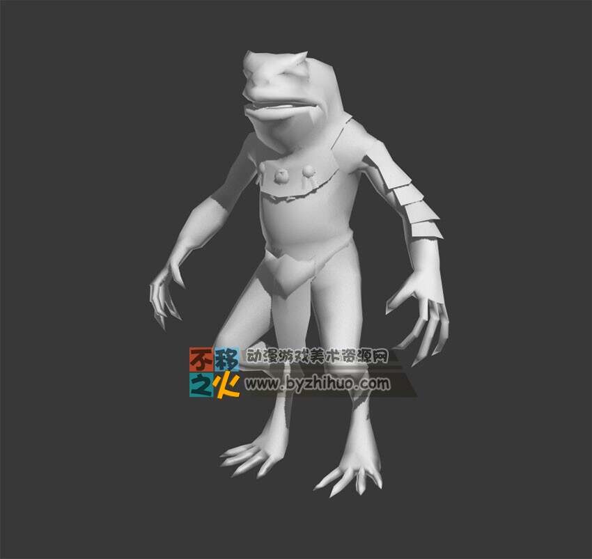青蛙战士 Max模型 白模