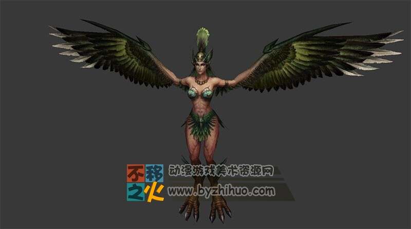 鹰 鹰人 女妖怪模型