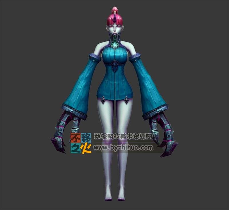 美女 格斗铁爪 少女模型