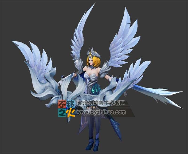王者荣耀 杨玉环[回音天使] 翅膀 美女 女天使模型