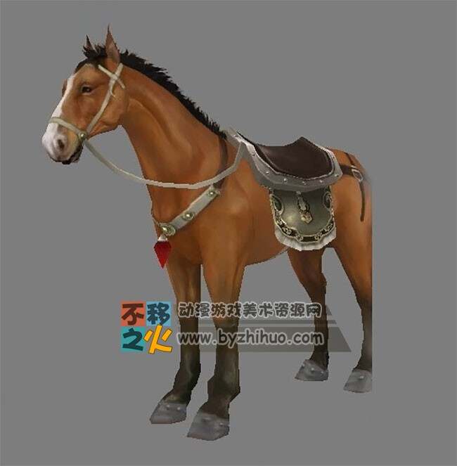 棕色的马 OBJ模型