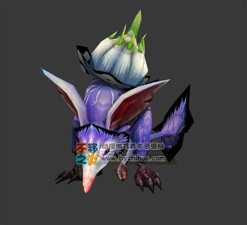 背着大蒜的长耳跳鼠 Max模型