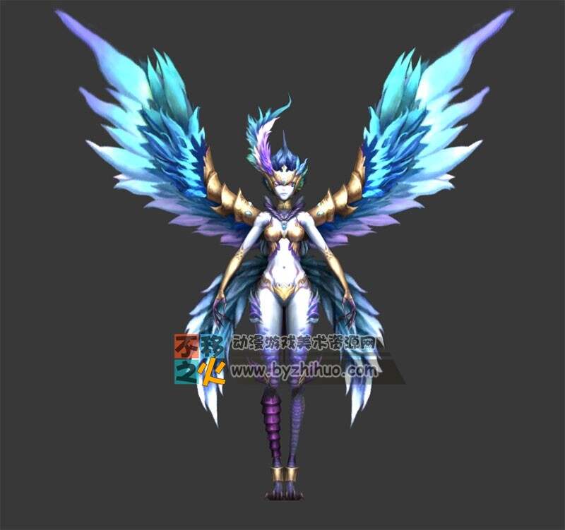 美女 人面鸟身 海妖 塞壬女妖模型