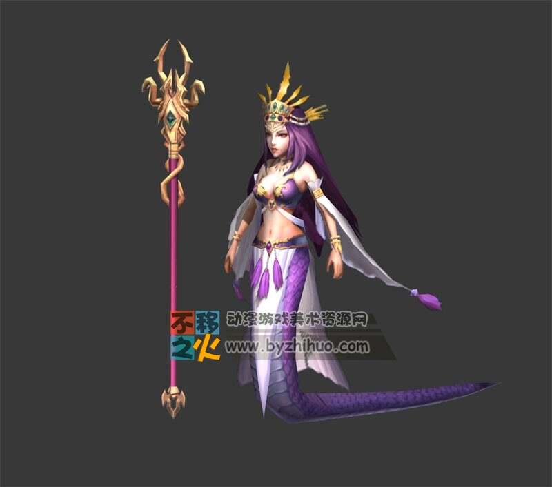 蛇女 蛇精 法师模型