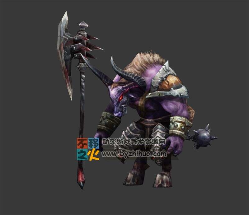 斧子 恶魔 牛妖 牛精 牛魔模型