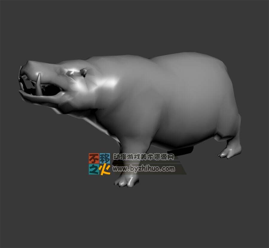 Hippopotamus 河马 Max模型 含全套动作