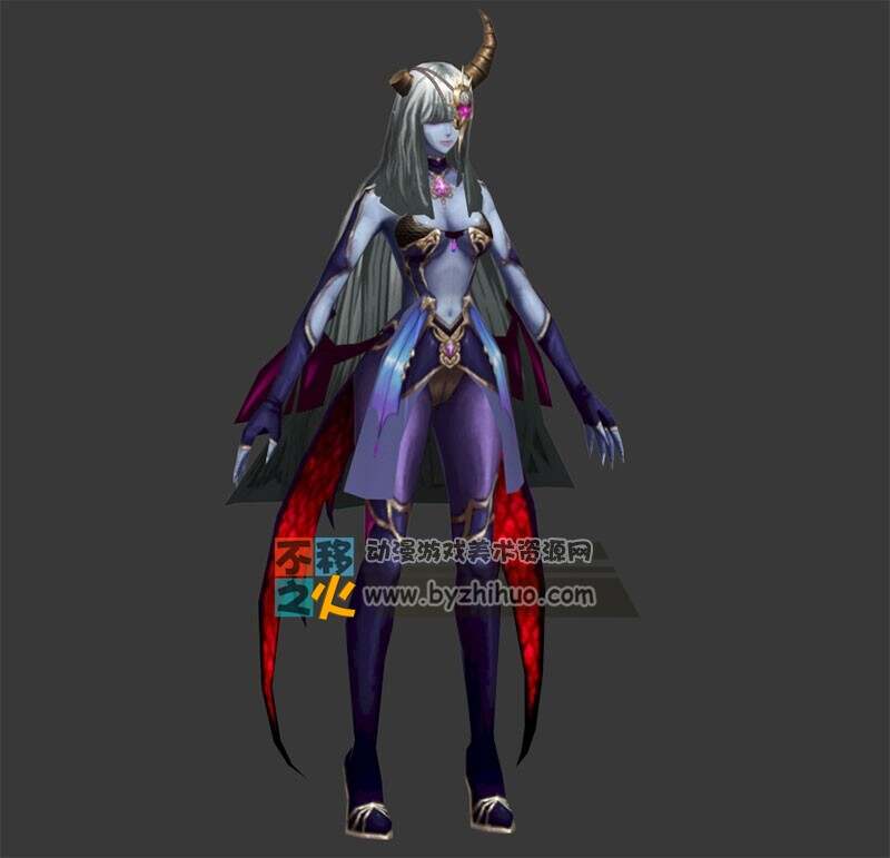美女 少女 妖精 牛角 恶魔模型