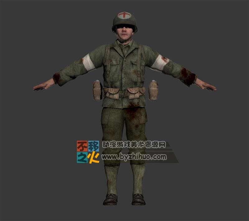次时代 二战 医疗兵 士兵T-pose模型