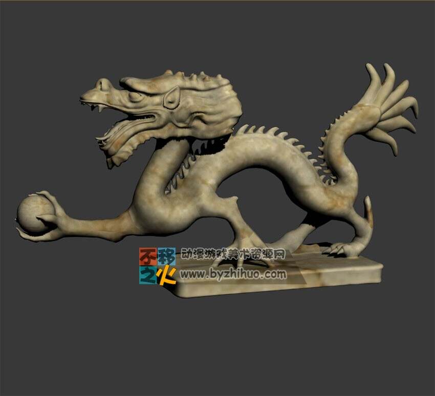 中国龙 Max雕塑模型