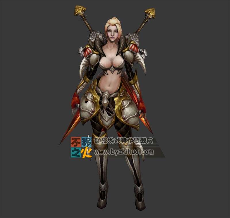 性感 美女 铠甲 女剑士模型