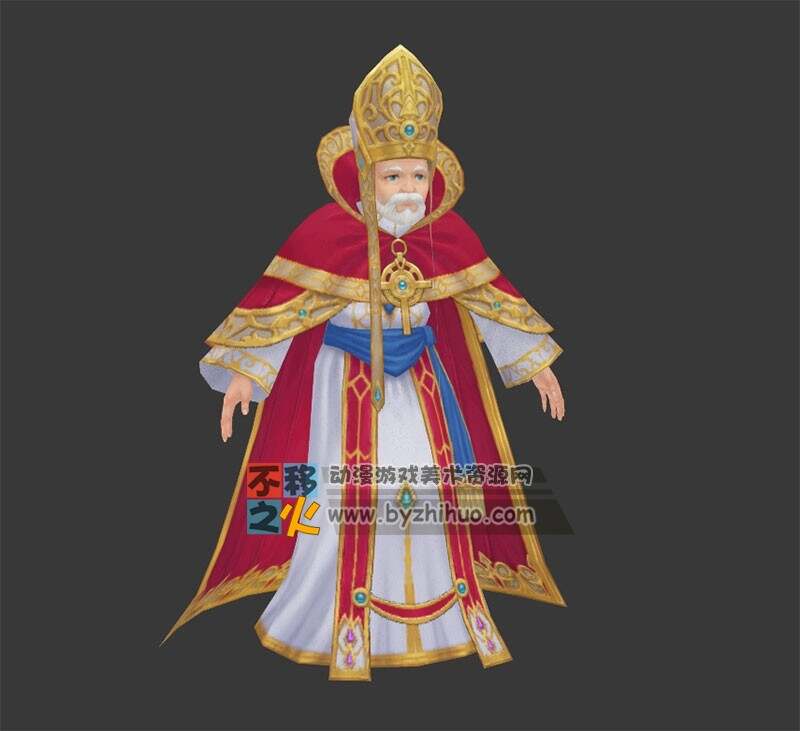 礼袍 王冠 国王 教皇模型