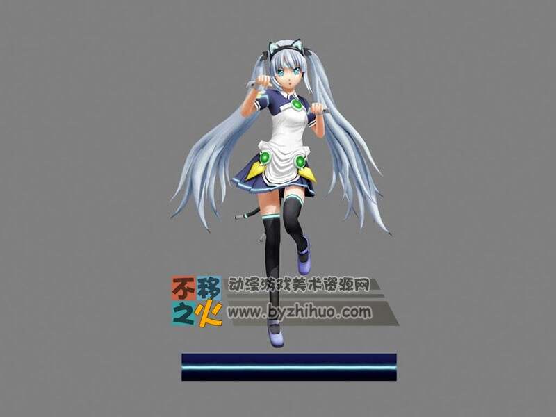 女仆 少女 猫娘模型