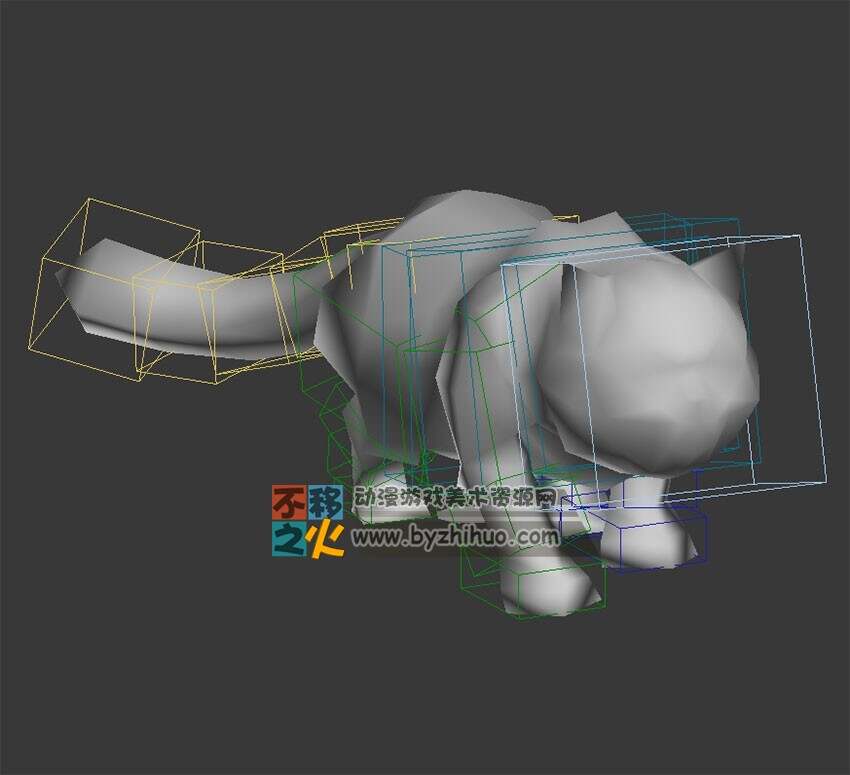 一只晃尾巴的猫 Max模型