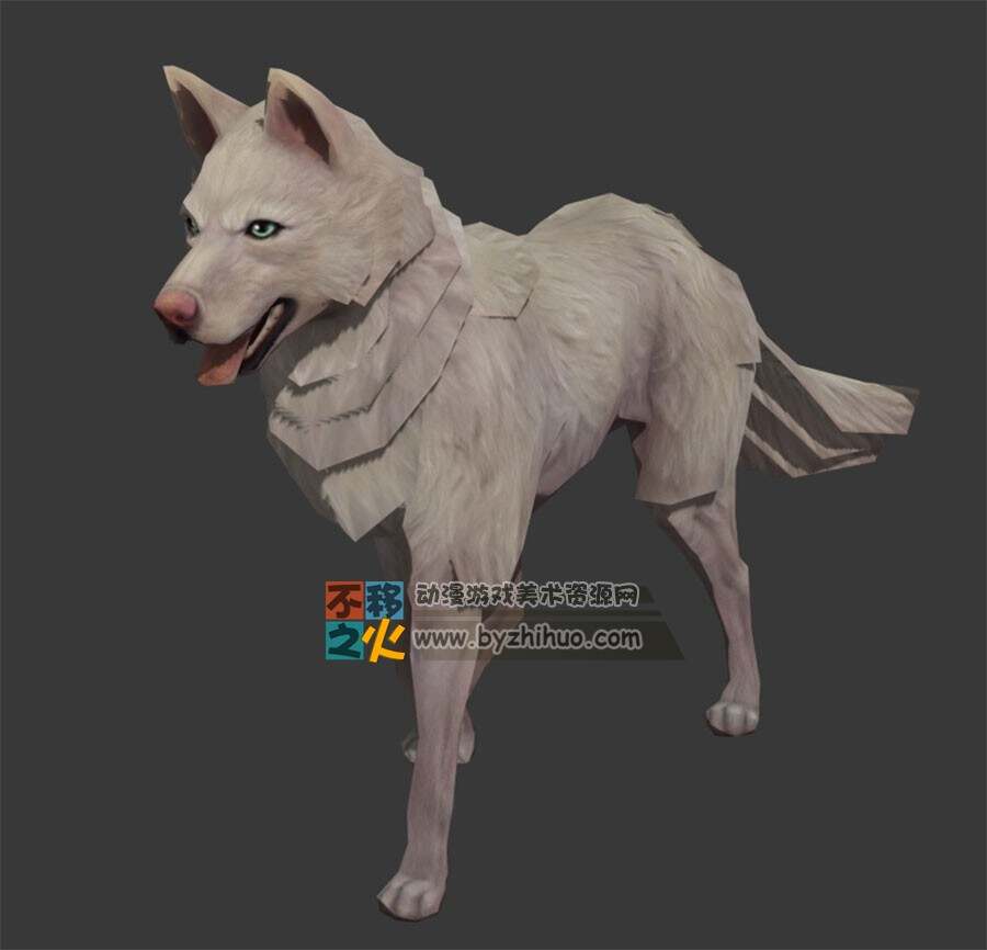 白色狗狗 Max模型 含全套动作