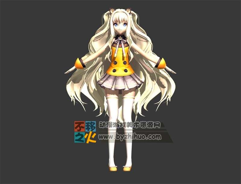 金发 兽耳 美少女 模型