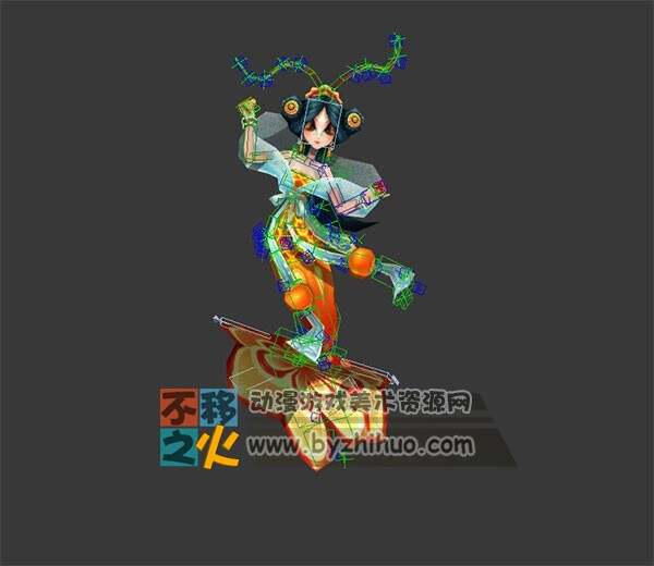 妖精 鲤鱼精 美少女 模型
