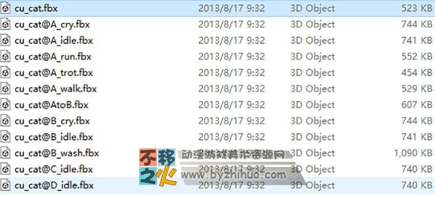 小奶猫 FBX模型 不含贴图