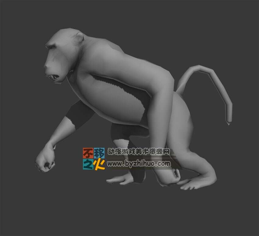 动物动作之狒狒 Max模型 全套动作