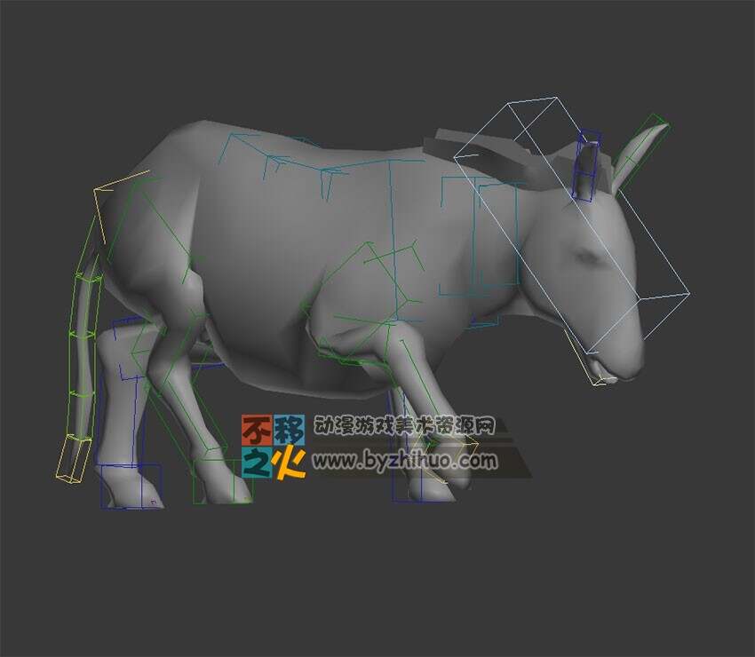 动物动作之驴 MAX模型 不含贴图