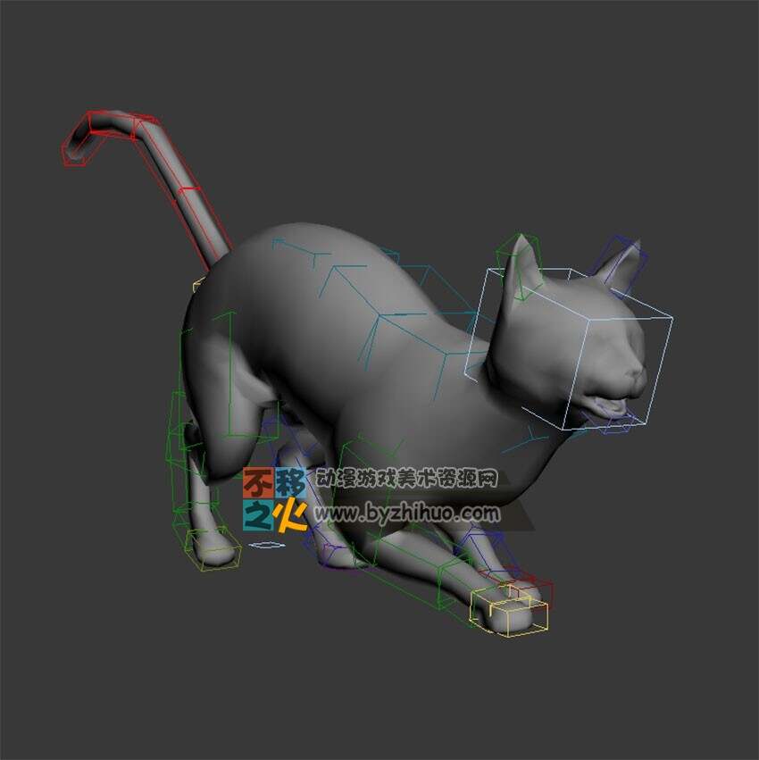 动物动作之猫咪 Max模型 不含贴图