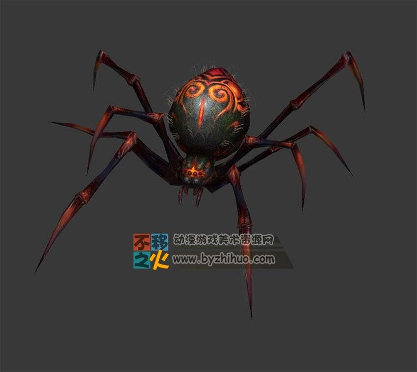 蜘蛛 Max模型 含全套动作