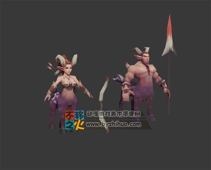 人马 精灵 男女 模型