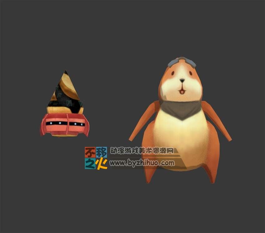土拨鼠和它的转头 Max模型