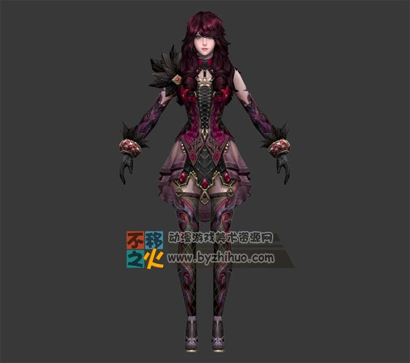 美女 性感 礼服 魔法 模型