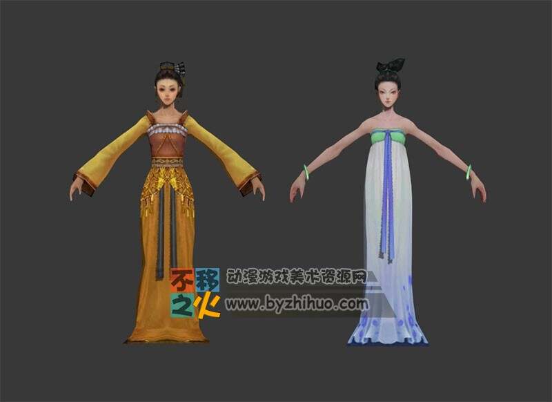 美女 古装 汉服 唐朝 模型