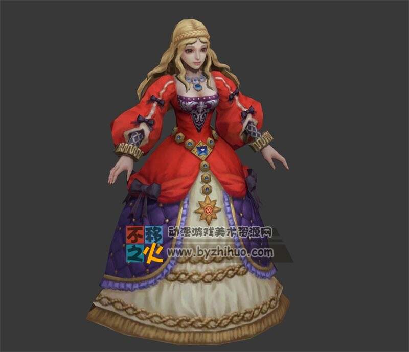 金发 美少女 公主 模型