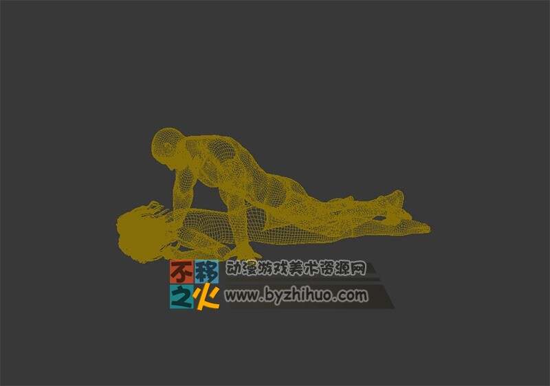 男女 标准体型 3d模型 - 不移之火资源网