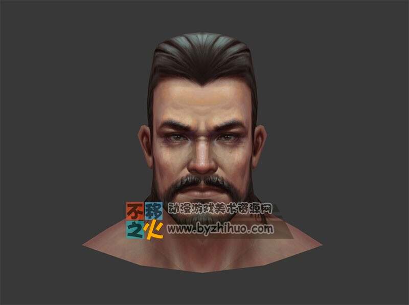 中年 壮汉 男人 头部 模型