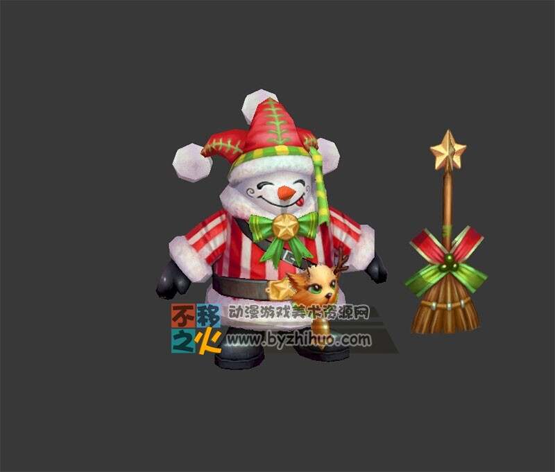 雪人 小丑 圣诞节 模型
