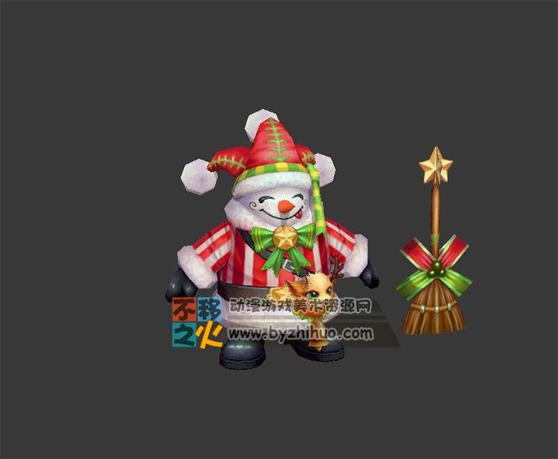 雪人 小丑 圣诞 模型