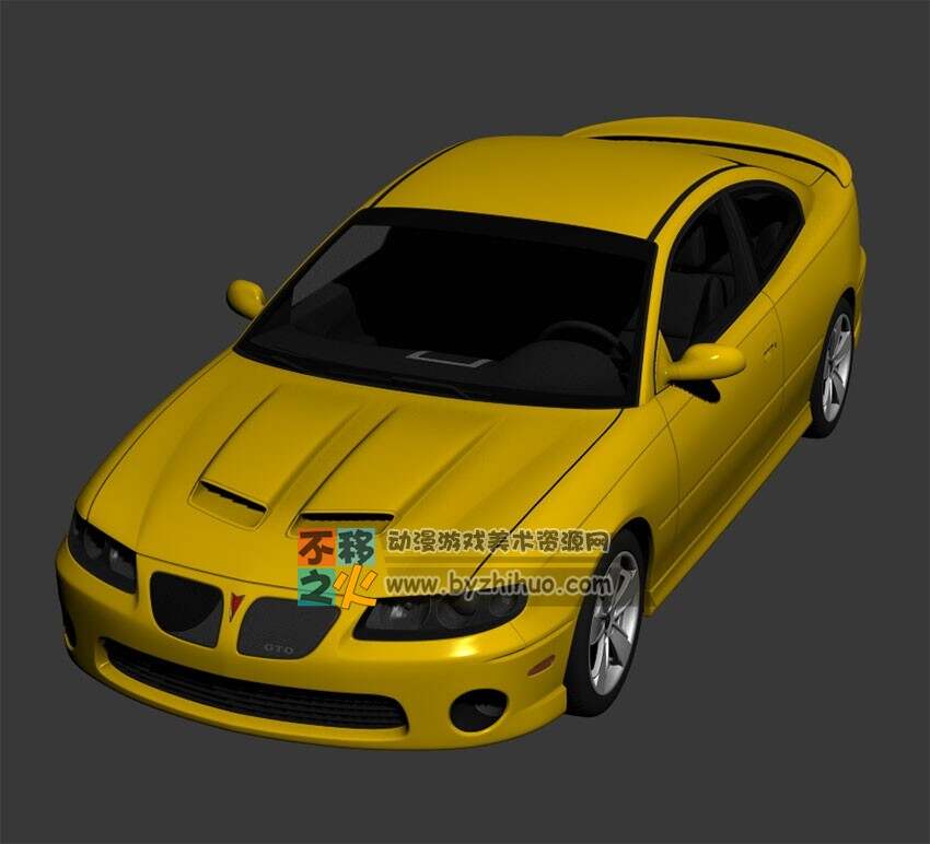 黄色跑车 Max模型