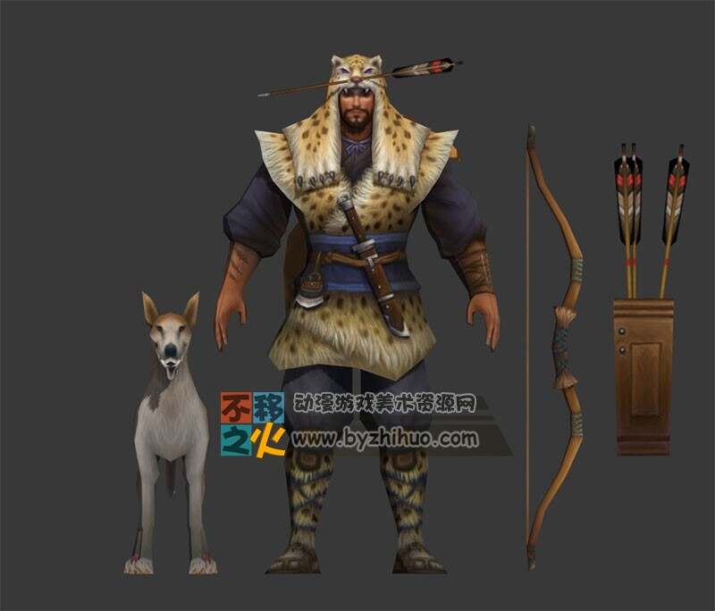 古装 猎人 猎户 村民 模型