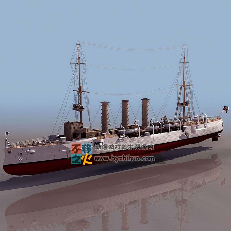 蒸汽艇 3DS模型