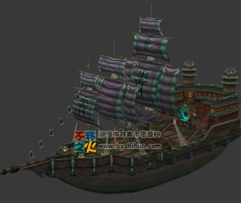 古代战船 Max模型