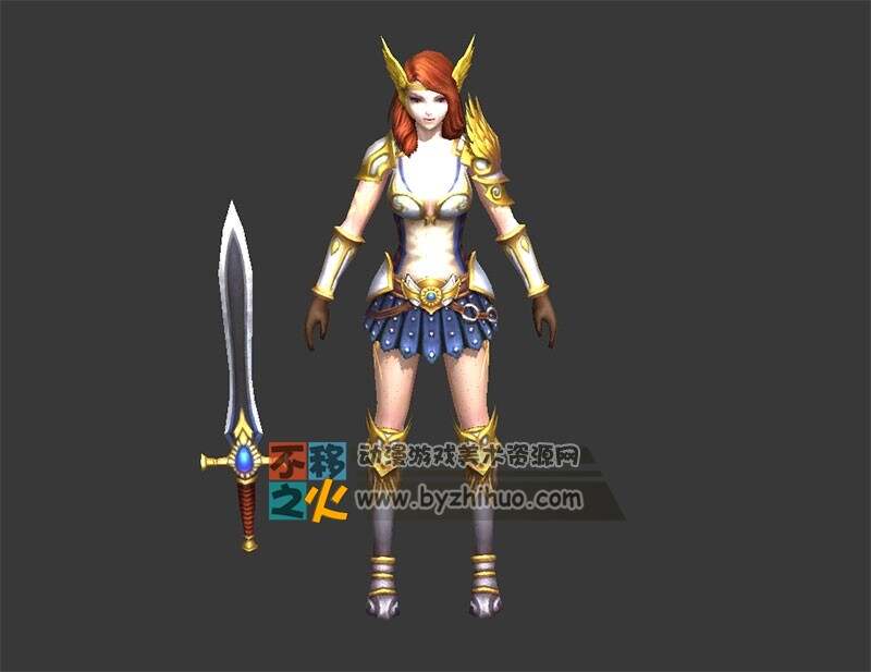美女 剑士 女战士 模型