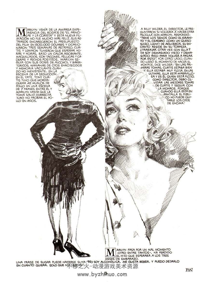 Marilyn Super Star de los 50 玛丽莲梦露插图+漫画 Pepe Gonzalez - otros