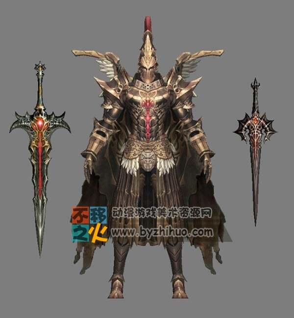 铠甲 盔甲 战甲 战术 双剑 模型