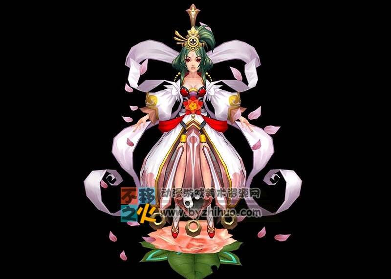 美少女 萝莉 绿发 古装 模型
