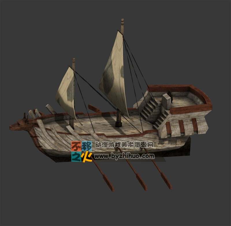 小帆船 Max模型