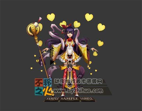 美少女 萌  法师 古装 模型