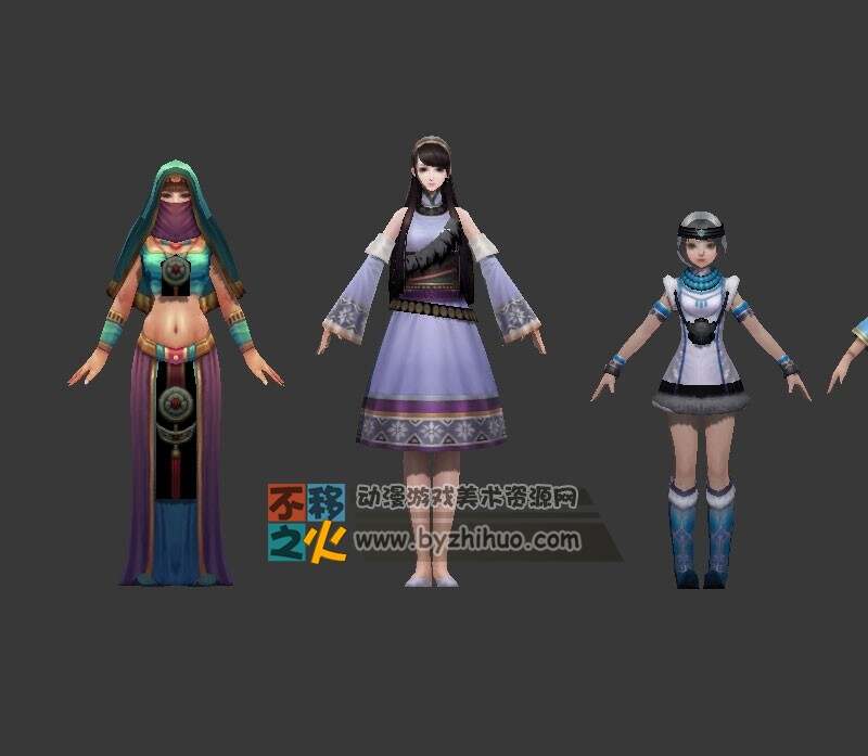 古装 美女 女孩 少女 模型