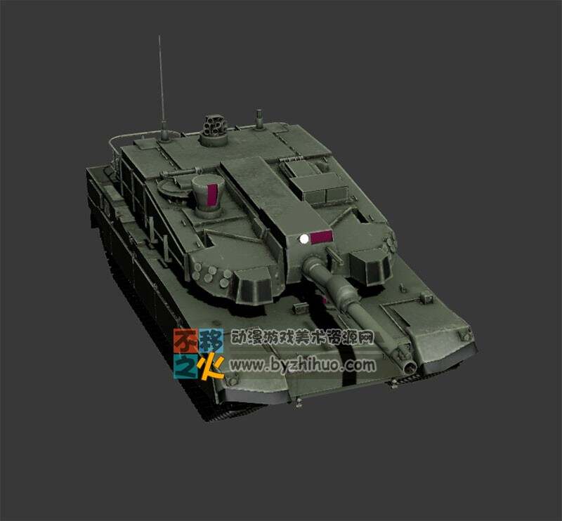 重型坦克 军绿色 Max模型